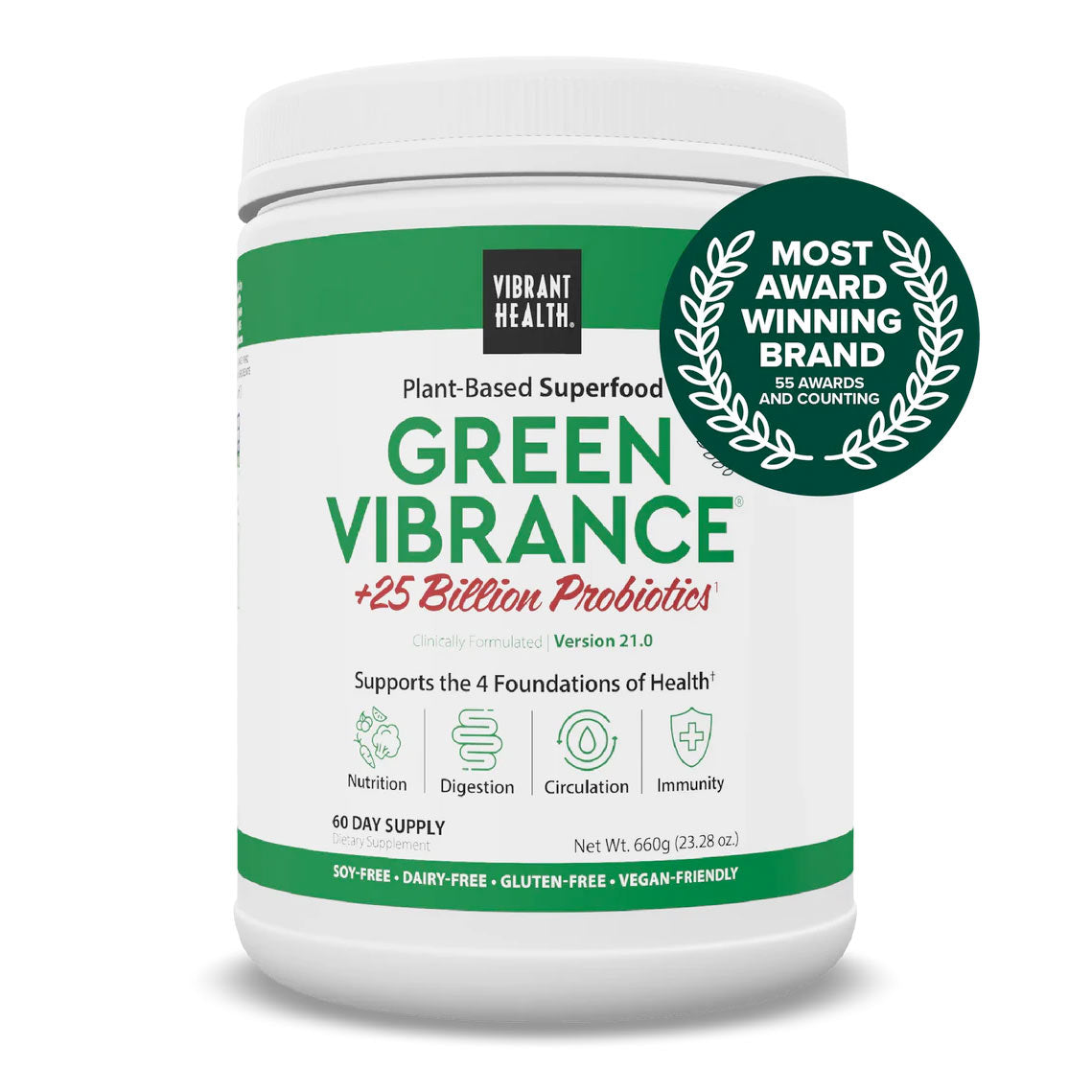 Green Vibrance Plant-Based Superfood Powder — Most Award Winning Brand