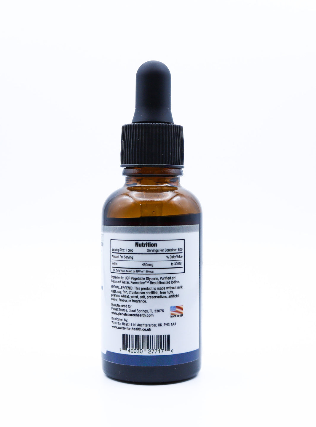 bottle of nascent iodine right side view