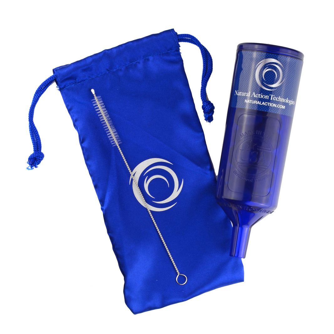 Natural Action blue water revitalizer with bag and brush